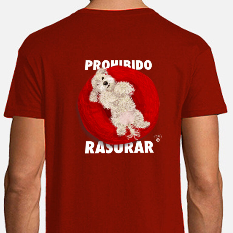 Playera peludos de espalda